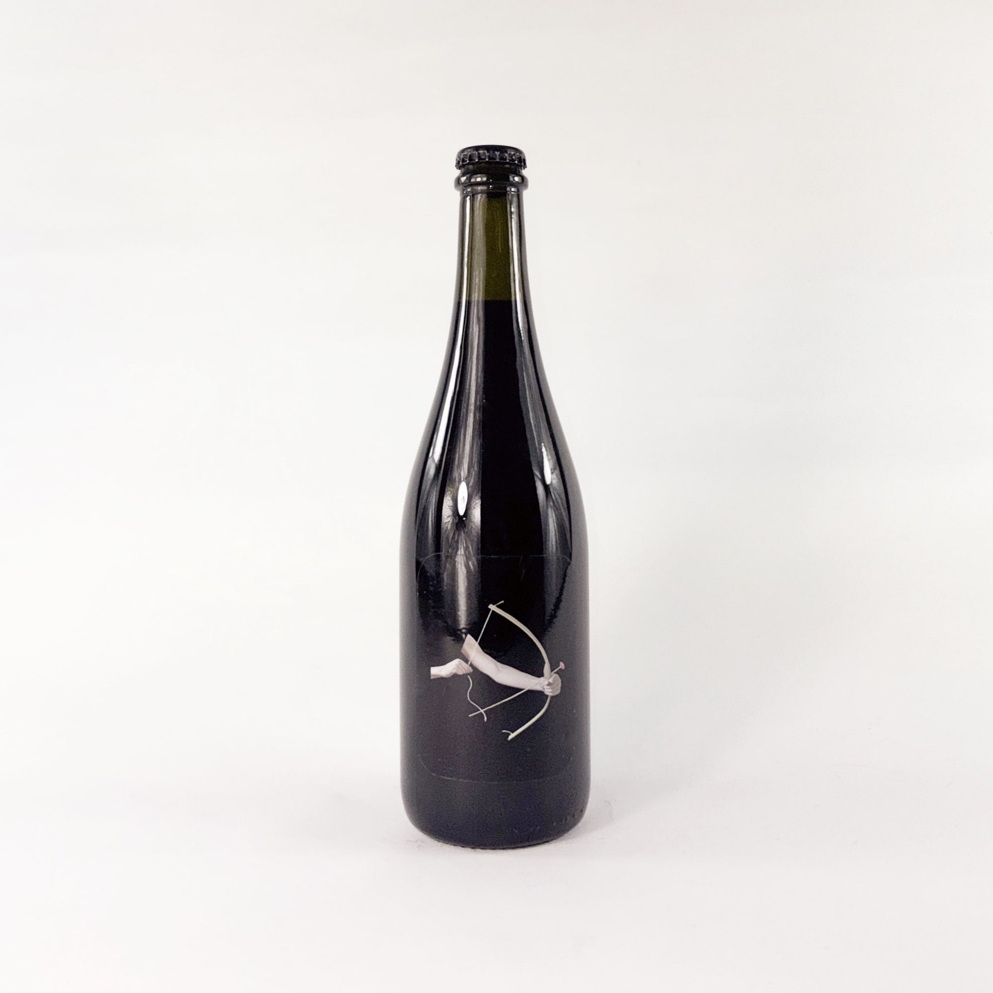 A bottle of Italian red natural wine Arrow 2022 by FaeDesfa Front View
