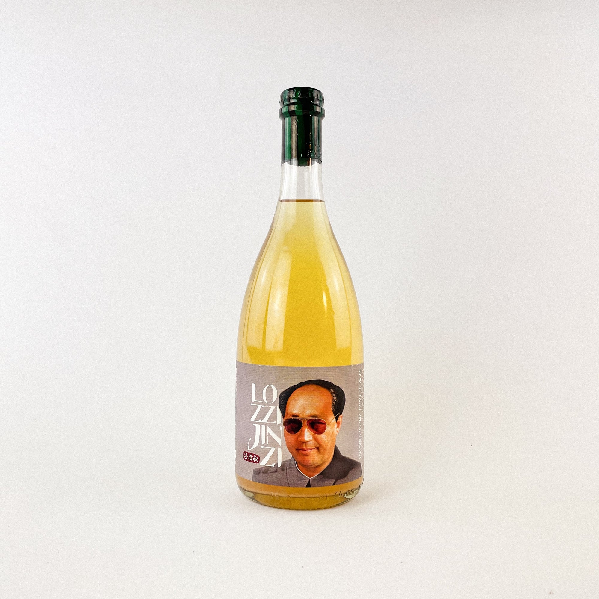 A Bottle Of White Natural Sparkling Wine Lozzi Jinzi by La Cattiva Front View