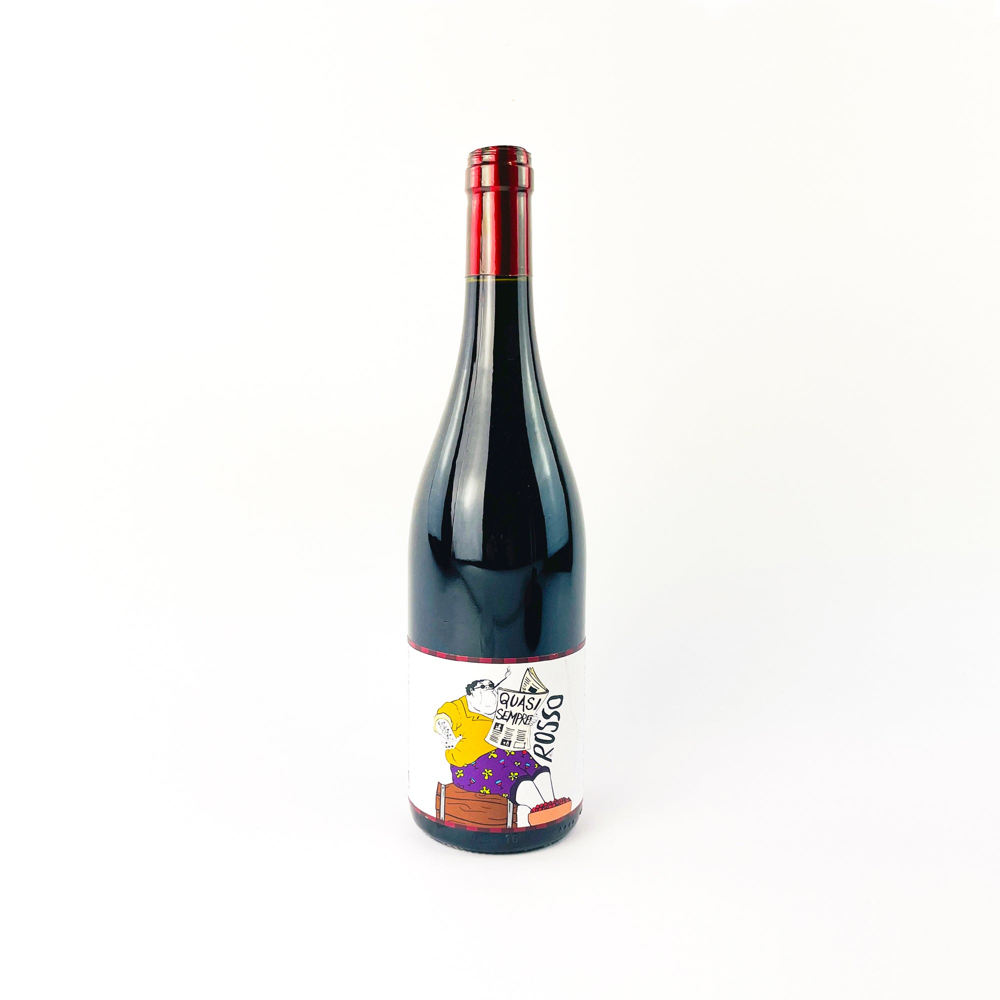 La Cattiva Quasi Sempre Rosso Natural Red Wine Bottle front view
