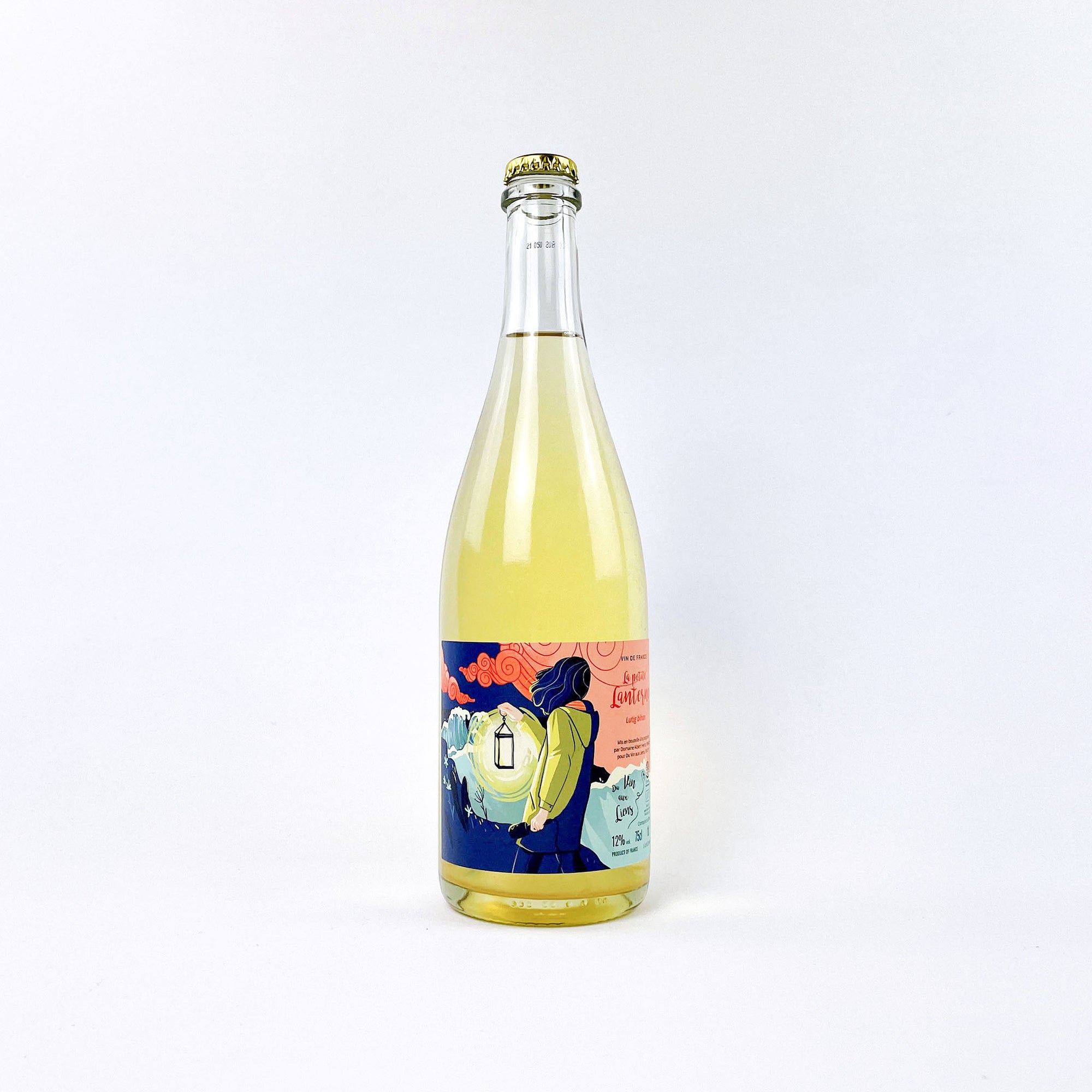 La Petite Lanterne Du Vin Aux Liens Bottle of natural Pet Nat Sparkling wine