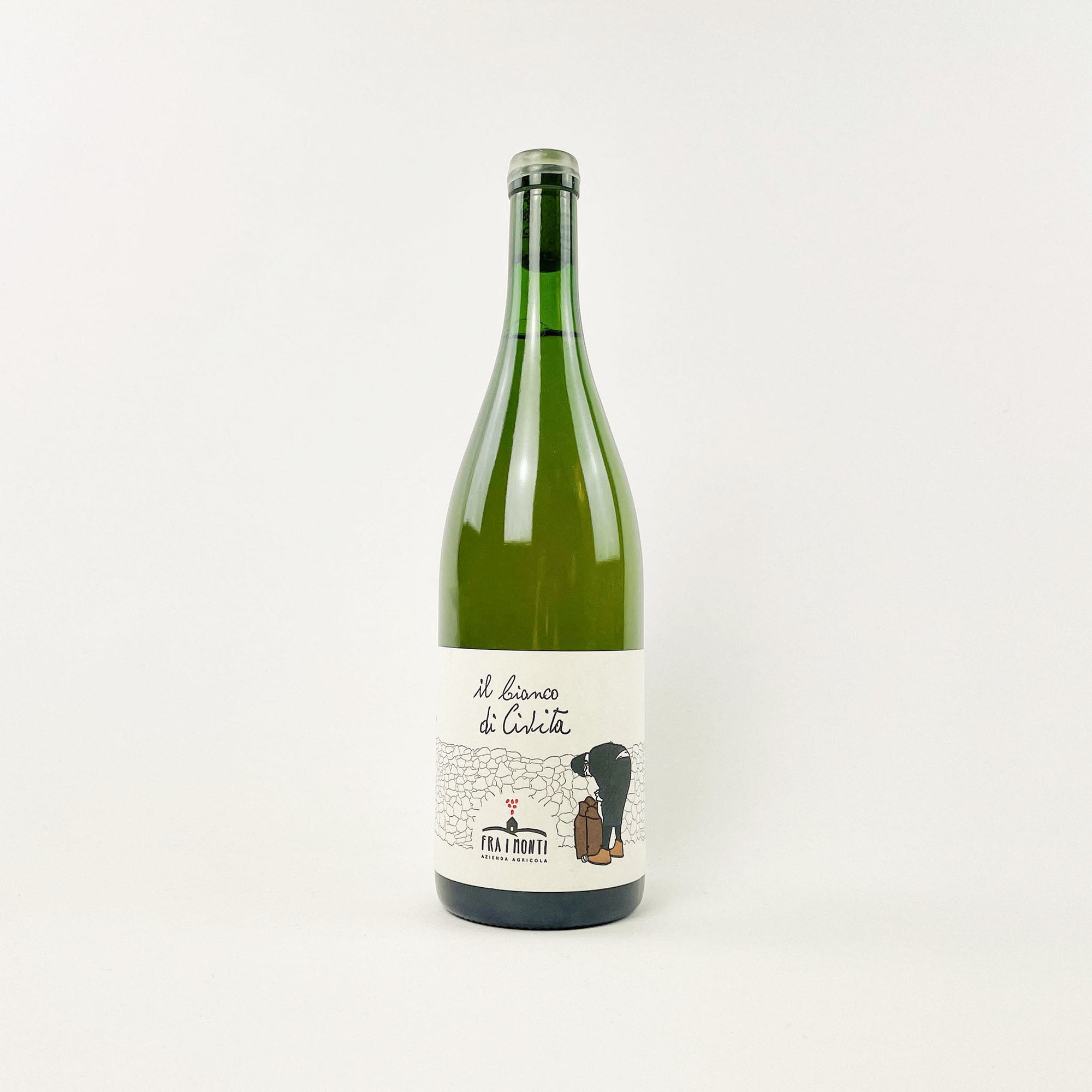 fra i monti bianco di civita natural white wine bottle