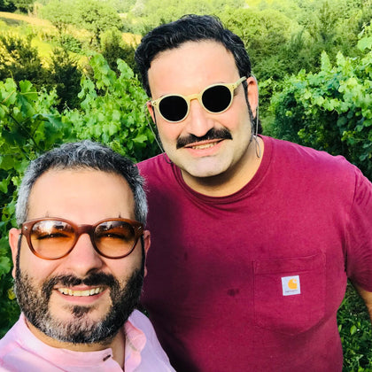 A Selfie of the Fra I Monti winemakers in the vineyard