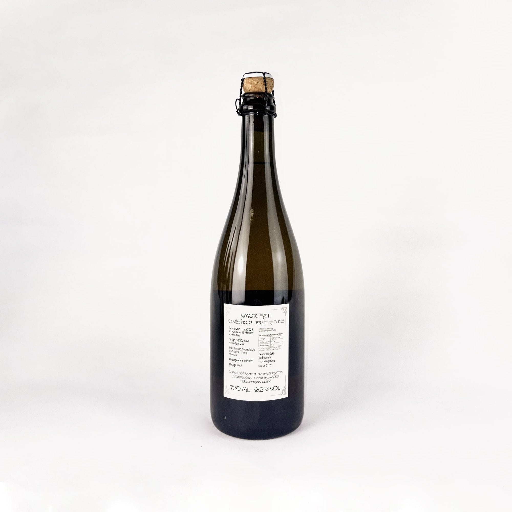 A Bottle Of Sparkling Wine on White Background