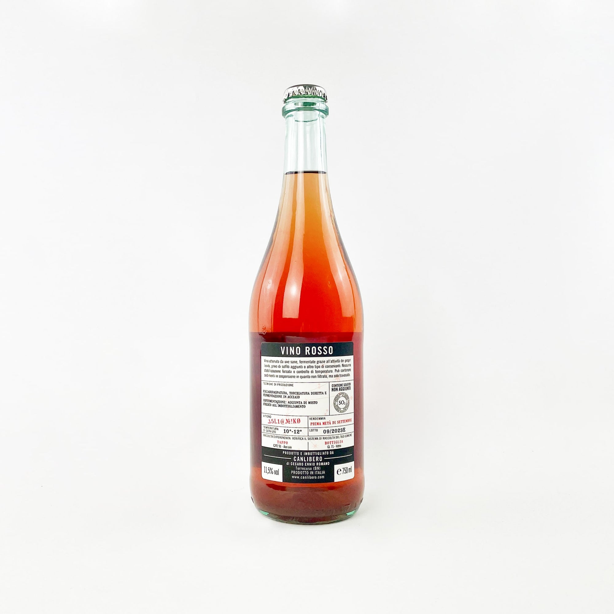 A Bottle Of Natural Wine Pét Nat Bullican by Canlibero Back View