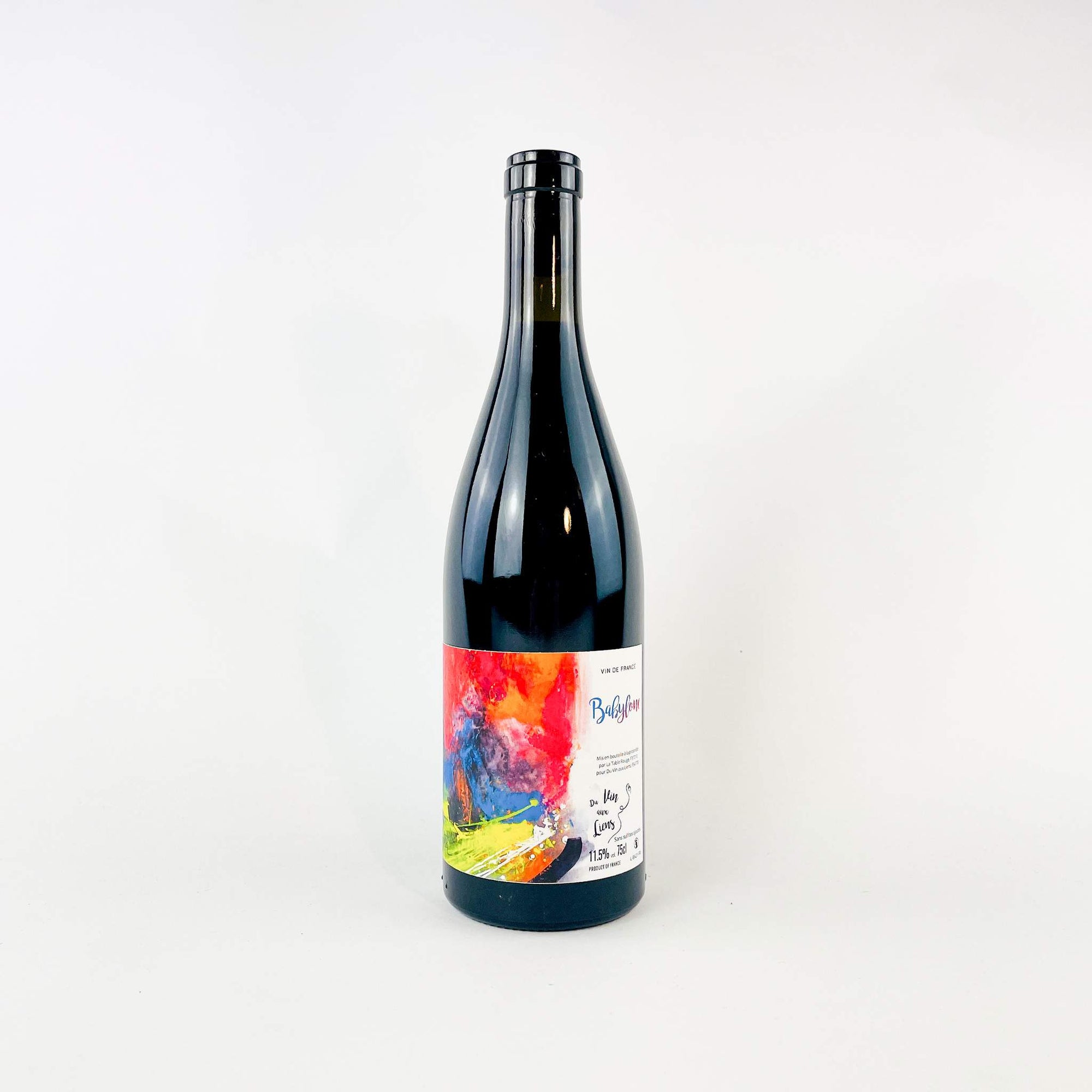 A Bottle of Red Natural Wine Babylone by Du Vin Aux Liens
