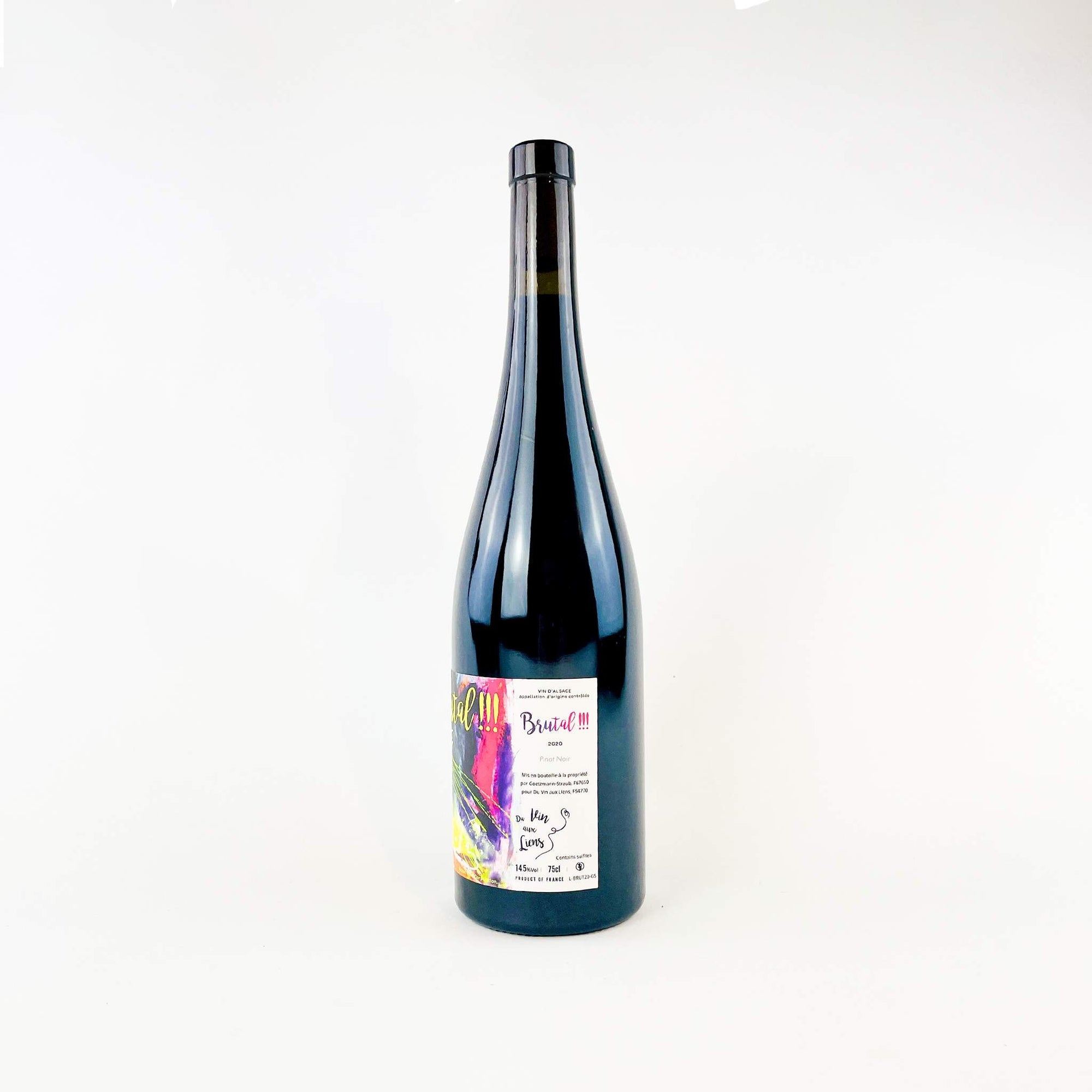 A Bottle Of Red Natural Wine Brutal Du Vin Aux Liens Claude Straub Side View