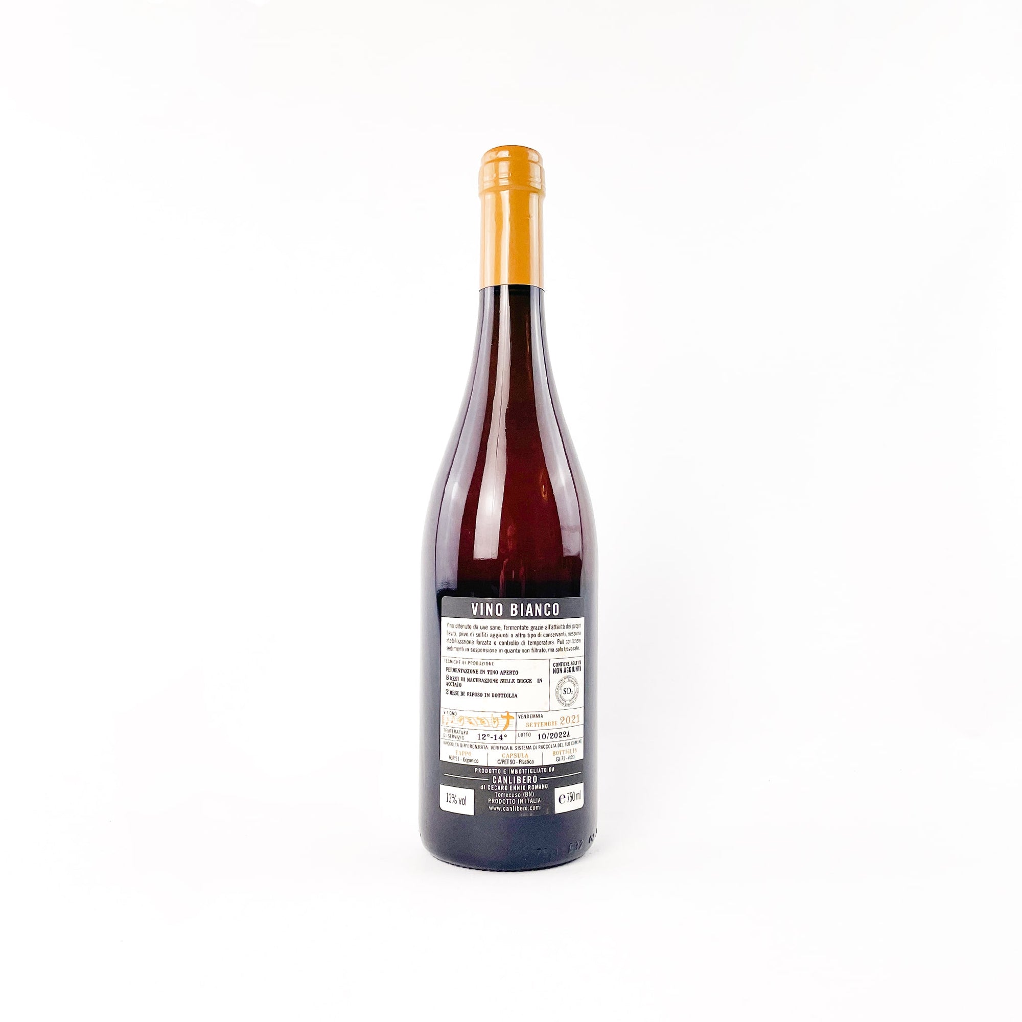 A Bottle Of Natural Orange Wine Iastemma by Canlibero back view