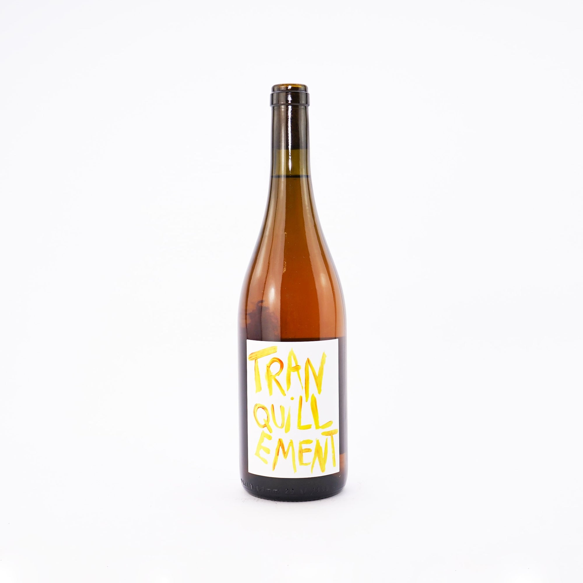 A Bottle of Orange Natural Wine Tranquillement by Jeux De Vins Front View