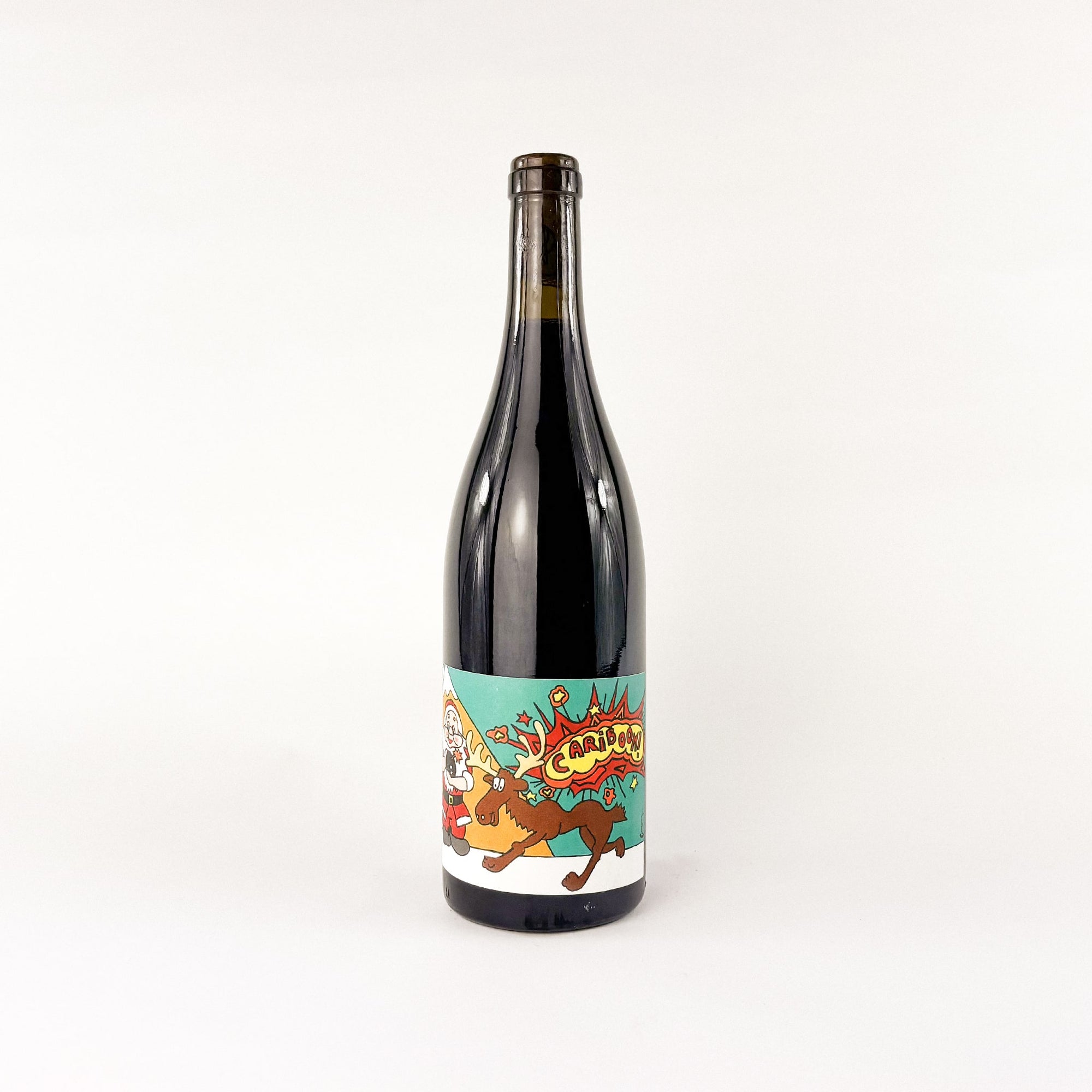 A bottle of red natural wine Cariboom 2022 by Alice Bouvot L'Octavin Front View