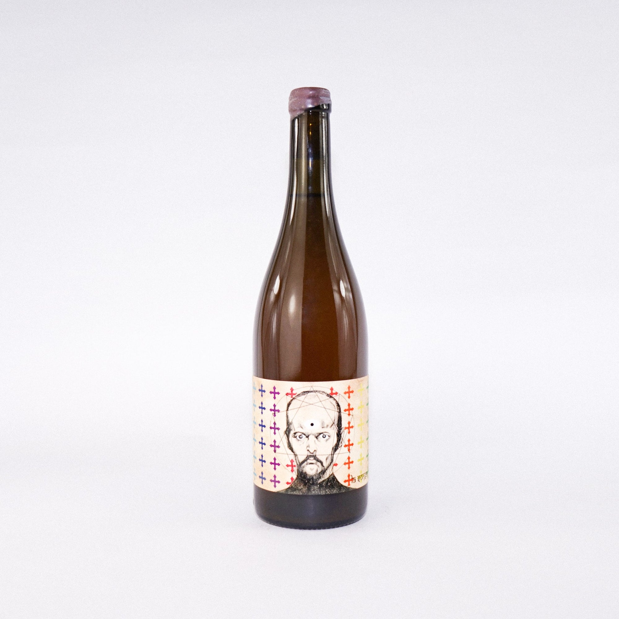 A bottle of French Natural Wine La Montagne Sacree by La Sorga Front View