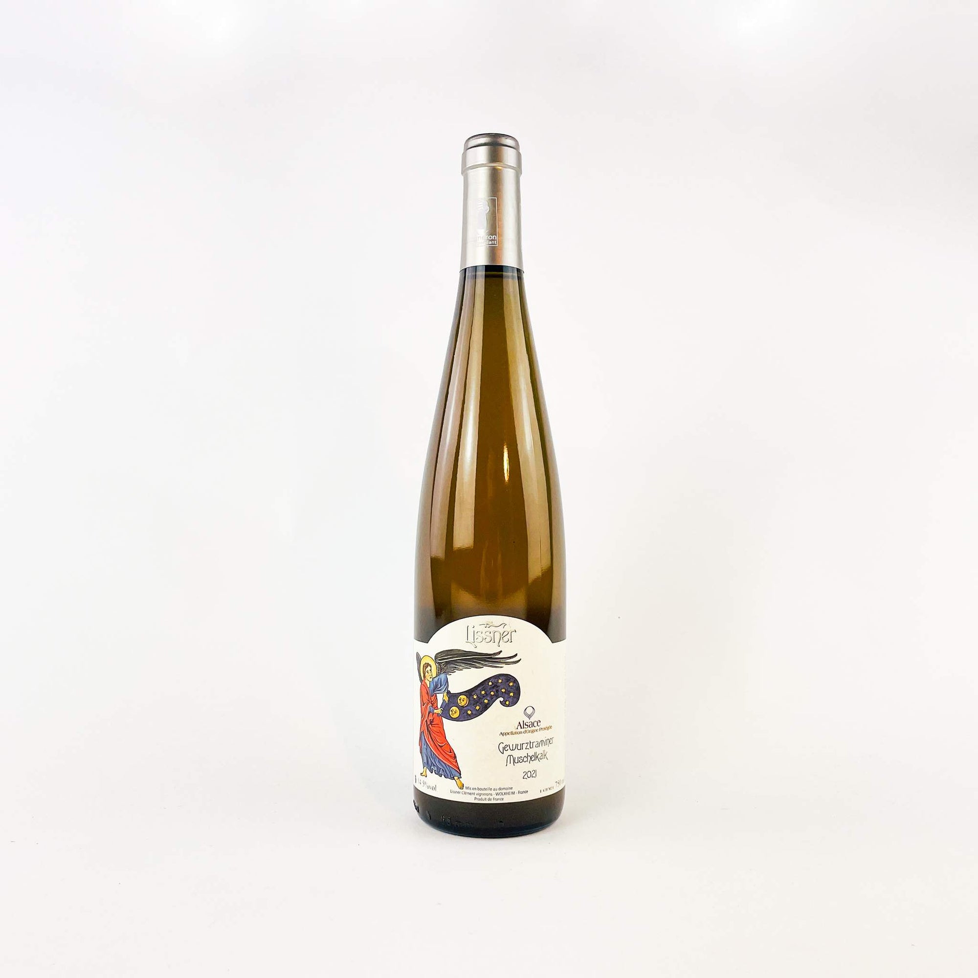 Domaine Lissner Gewürztraminer Muschelkalk White Natural Wine Bottle front view