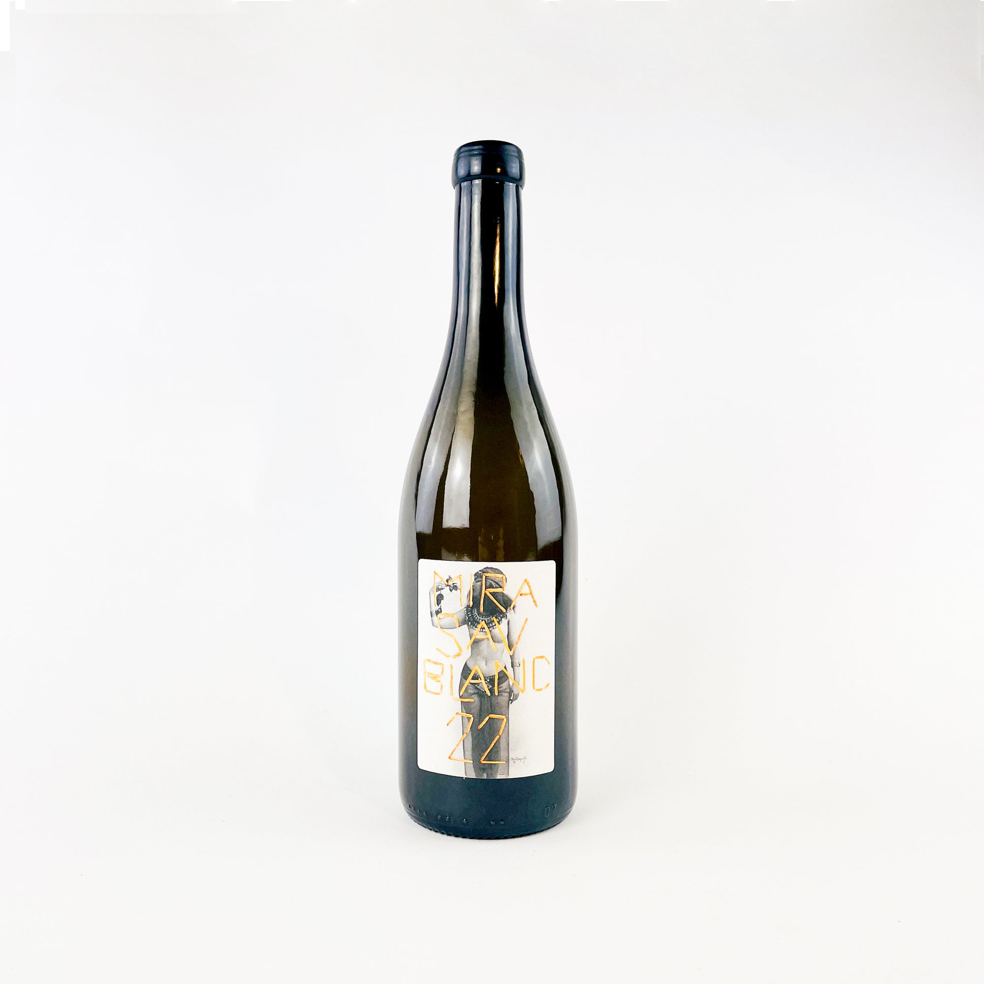 A Bottle Of MIRA Nestarec Natural Orange Wine Sav Blanc Front View