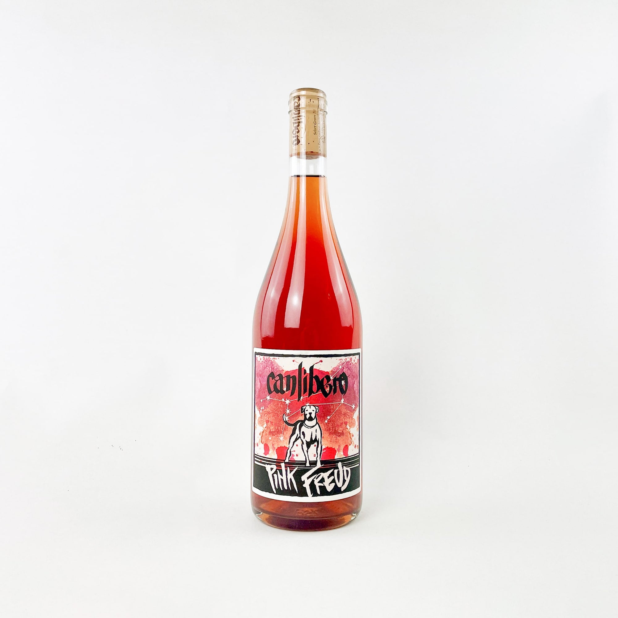 A Bottle Of Rosé Natural Wine Pink Freud by Canlibero Front View