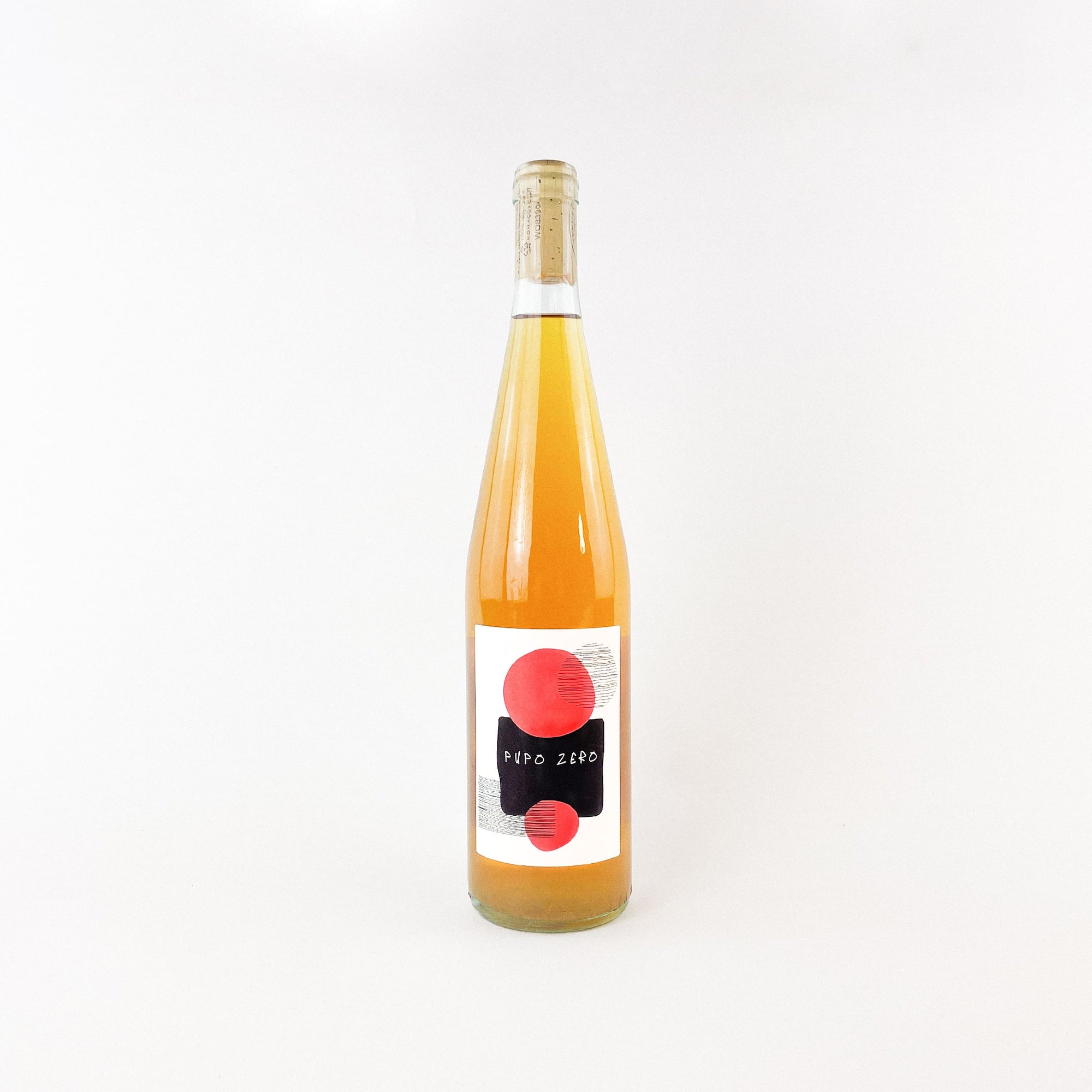 A bottle of orange natural wine from Italy - Pupo Zero Greco by Tenuta Nardone Front View