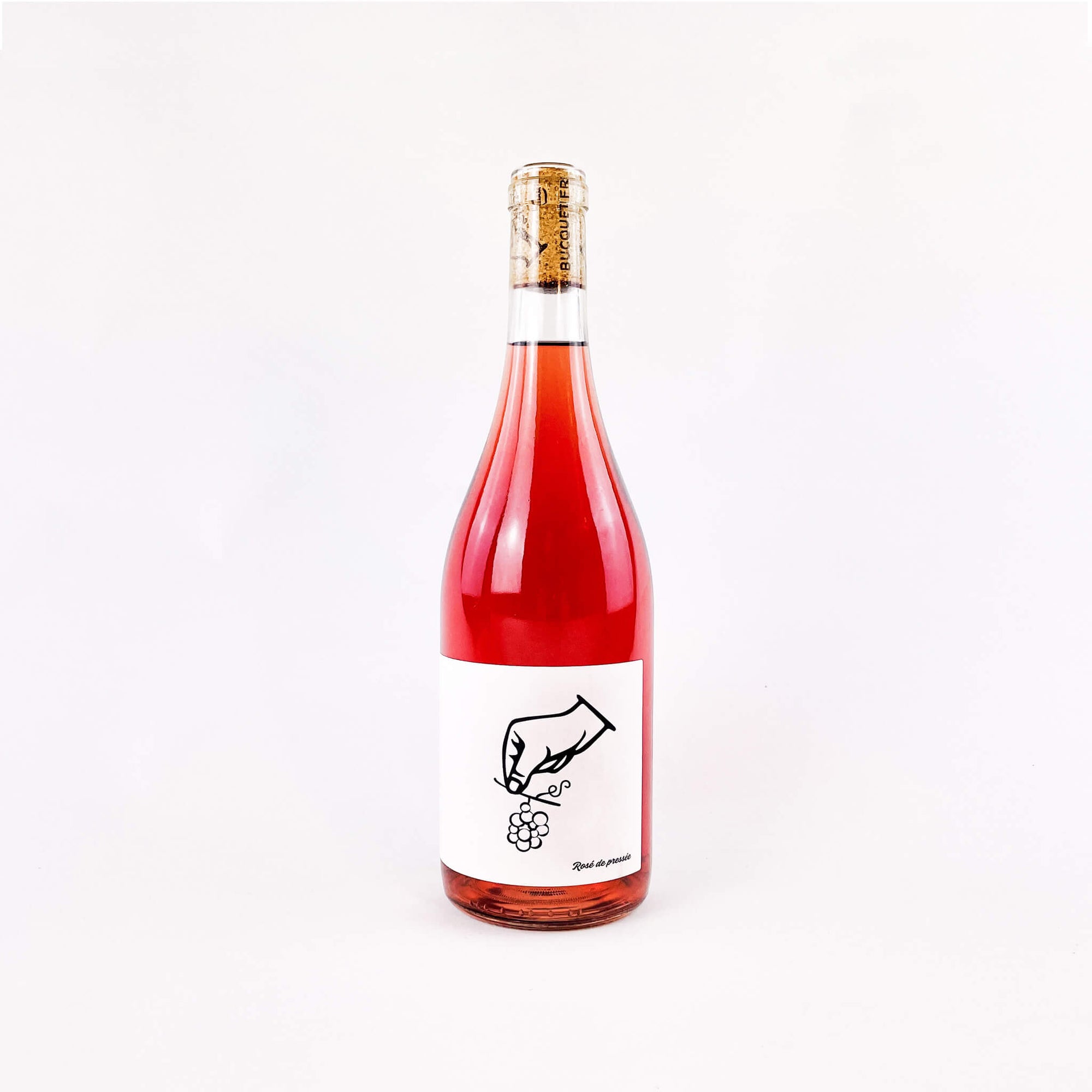 Rosé De Presée Vignoble Bucquet natural wine bottle front view / Naturwein Rosé