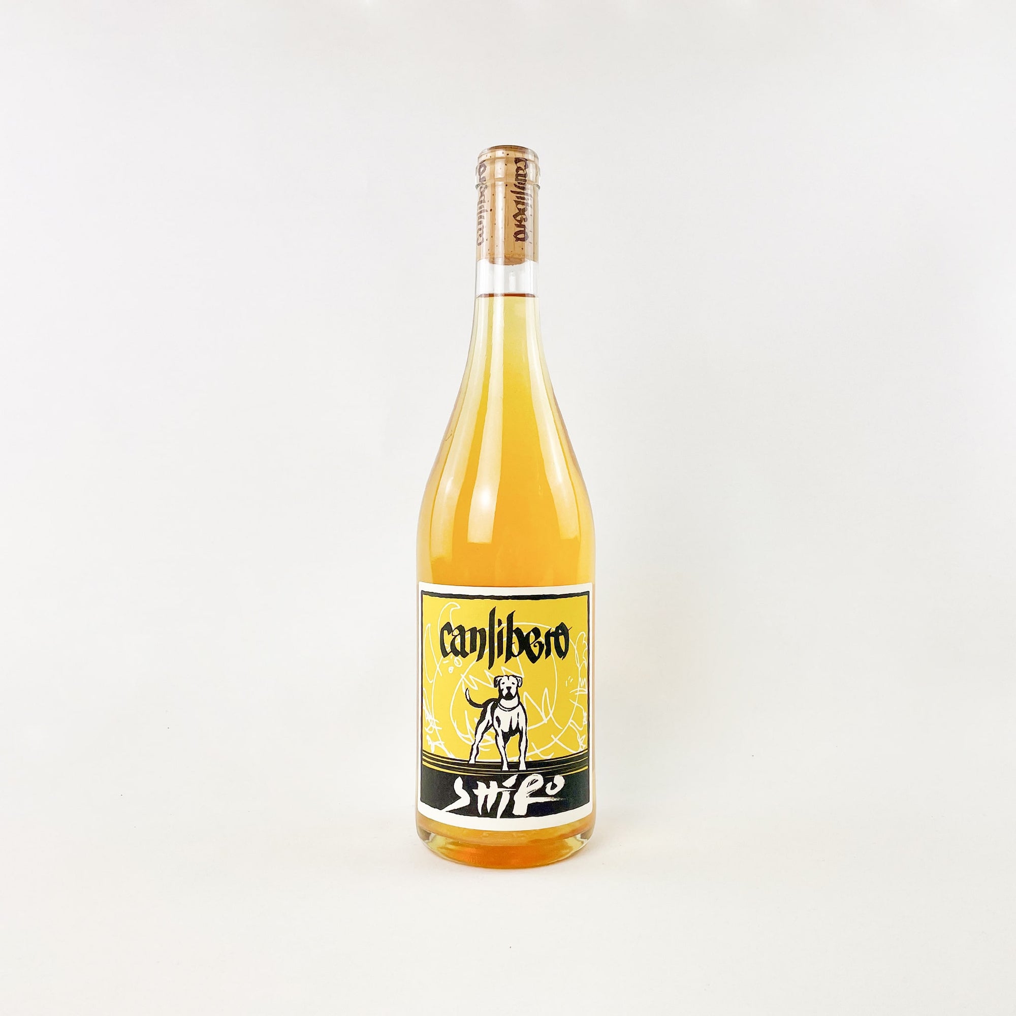 A Bottle Of White Natural Wine Shiro by Canlibero Front View