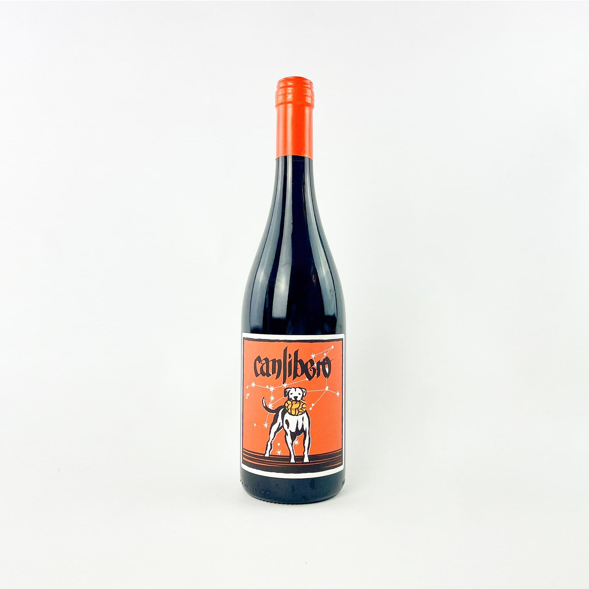 A Bottle Of Red Natural Wine Supersannios by Canlibero Front View