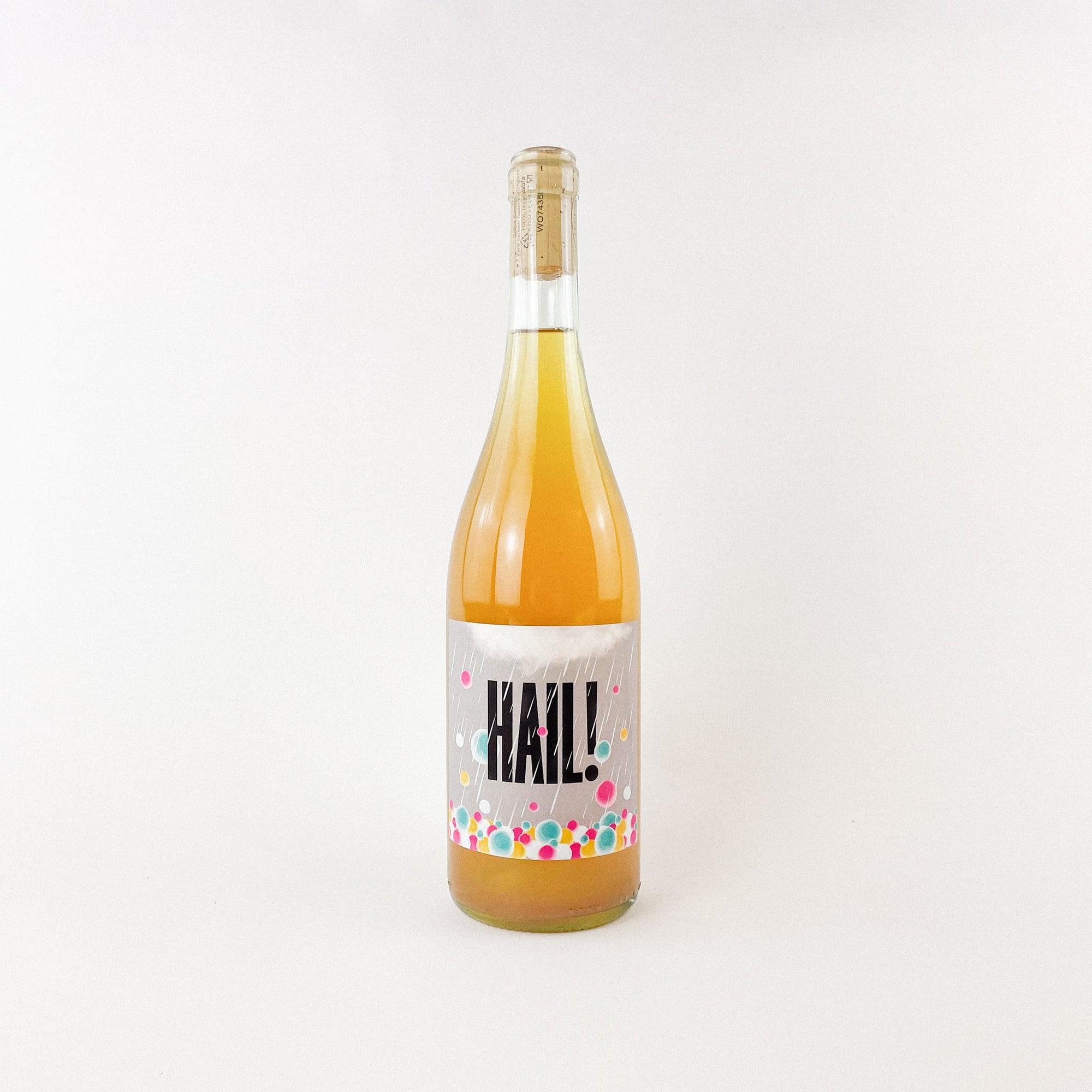 A Bottle Of Orange Natural Wine HAIL! By Tenuta Nardone Front View