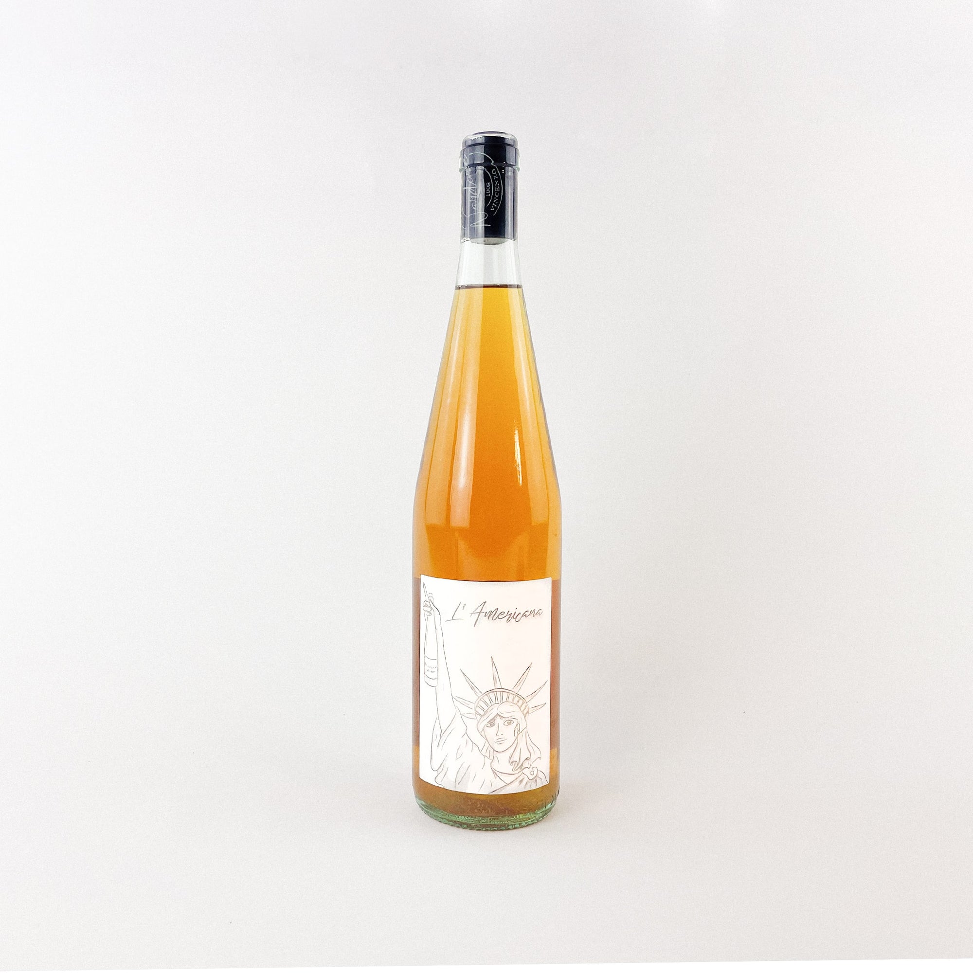 A bottle of an orange natural wine by tenuta vincenzo nardone front view