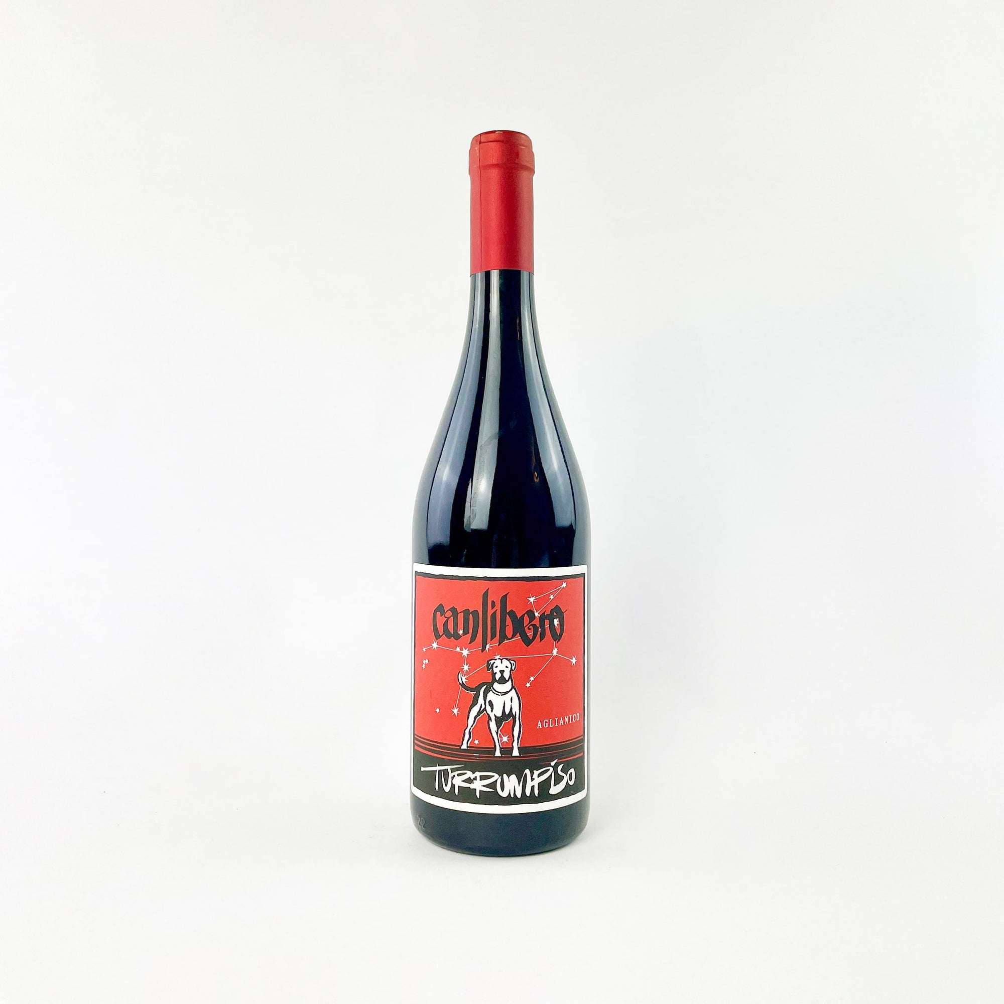 A Bottle Of Red Natural Wine Turrumpiso by Canlibero Front View