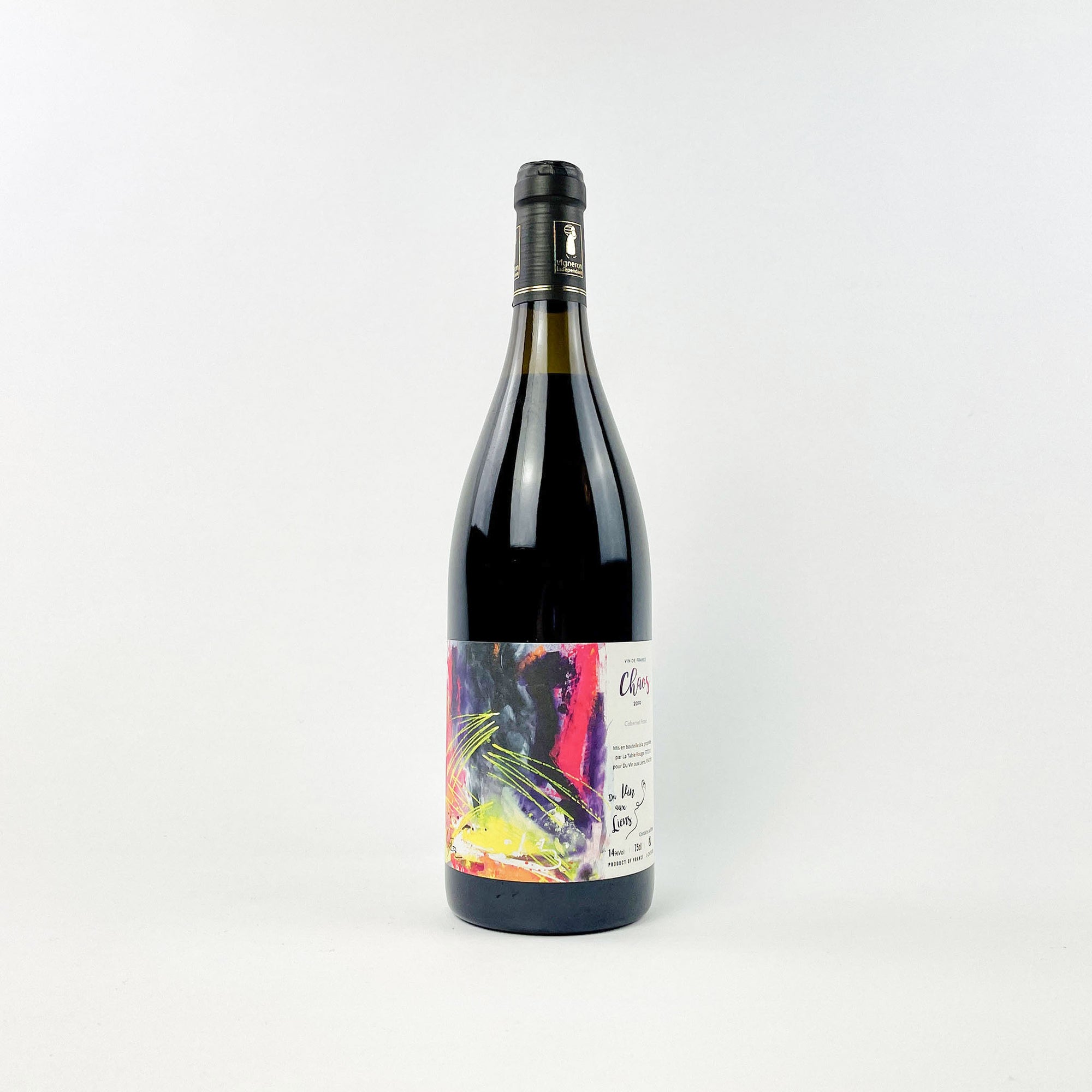 A bottle of Chaos Du Vin Aux Liens Natural Red Wine